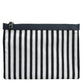 Dolce & Gabbana Black White Striped Logo Plaque Clutch Borse Pouch Bag