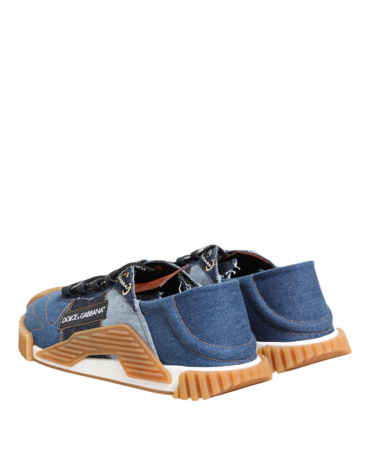 Dolce & Gabbana Blue Lace Up Low Top NS1 Sneakers Shoes