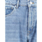 7FOR Light Blue Cotton Straight-Leg Jeans
