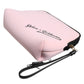 Dolce & Gabbana Pink Solid Nylon DG Logo Print Clutch Zip Borse Pouch Bag