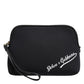 Dolce & Gabbana Black Solid Nylon DG LogoPrint Clutch Zip Borse Pouch Bag