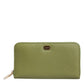 Dolce & Gabbana Green Leather Logo Plaque Zip Around Continenta Wallet