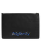 Dolce & Gabbana Black Leather #DGFAMILY Embellished Men Clutch Pouch Bag