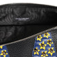 Dolce & Gabbana Black Leather #DGFAMILY Embellished Men Clutch Pouch Bag
