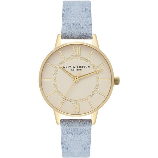 Olivia Burton Blue Artificial Leather Dress Watch