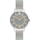 Olivia Burton Silver Stainless Steel Dress Watch