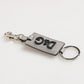 Dolce & Gabbana Gray Leather Logo Metal Ring Keychain Holder Men Keyring