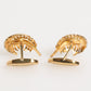Dolce & Gabbana Gold 925 Sterling Silver Crystal Leaf Accessory Cufflink