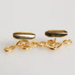 Dolce & Gabbana Gold Musical Note Metal Brass Pin Men Accessory Cufflinks