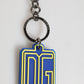 Dolce & Gabbana Blue Yellow DG Rubber Logo Silver Men Keychain Keyring