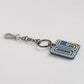 Dolce & Gabbana Blue Yellow DG Rubber Logo Silver Men Keychain Keyring