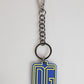 Dolce & Gabbana Blue Yellow DG Rubber Logo Silver Men Keychain Keyring
