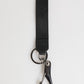 Dolce & Gabbana Black Red Polyester DG Logo Silver Men Keychain Keyring