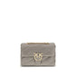 PINKO Gray Calf Leather Bos Taurus Shoulder Bag