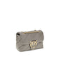 PINKO Gray Calf Leather Bos Taurus Shoulder Bag
