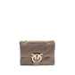PINKO Brown Calf Leather Bos Taurus Shoulder Bag