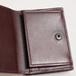 Dolce & Gabbana Leather Embossed Logo Trifold Men Card Holder Dark Brown