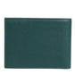 Dolce & Gabbana Green Leather DG Logo Plaque Bifold Men Card Holder Wallet