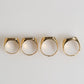 Dolce & Gabbana Gold Tone Brass JAZZ Letter Set 4 Pieces Adjustable Ring