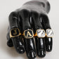 Dolce & Gabbana Gold Tone Brass JAZZ Letter Set 4 Pieces Adjustable Ring