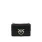 PINKO Black Calf Leather Bos Taurus Shoulder Bag