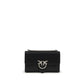 PINKO Black Calf Leather Bos Taurus Shoulder Bag
