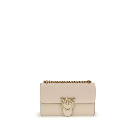 PINKO Beige Calf Leather Bos Taurus Shoulder Bag