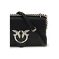 PINKO Black Calf Leather Bos Taurus Shoulder Bag