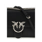 PINKO Black Calf Leather Bos Taurus Shoulder Bag