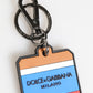 Dolce & Gabbana Multicolor DG Rubber Logo Silver Men's Keychain Keyring