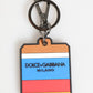 Dolce & Gabbana Multicolor DG Rubber Logo Silver Men's Keychain Keyring