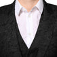 Dolce & Gabbana Black 3 Piece Brocade Jacquard Suit MARTINI