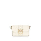 PINKO White Calf Leather Bos Taurus Shoulder Bag