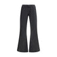 7FOR Black Cotton Flared Jeans