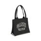Ganni Black Cotton Shoulder Bag
