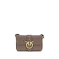 PINKO Brown Calf Leather Bos Taurus Shoulder Bag