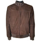 Emilio Romanelli Brown Calfskin Men Bomber Jacket