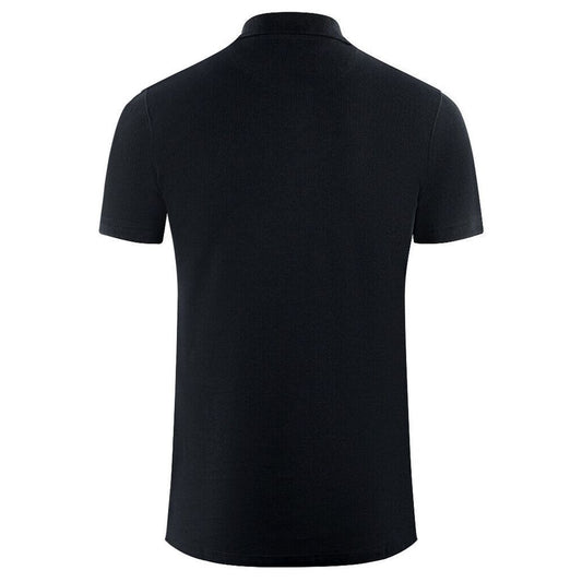 Aquascutum Black Cotton Polo Shirt
