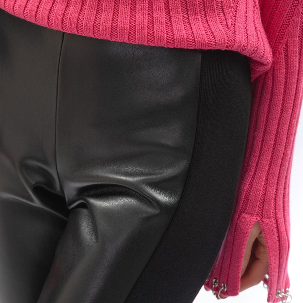 Patrizia Pepe Black Polyethylene Legging