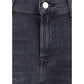 7FOR Black Cotton Bootcut Jeans