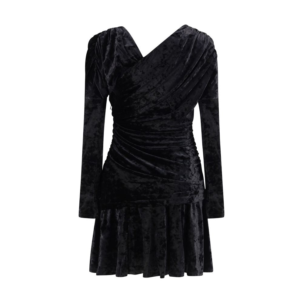 Ganni Black Recycled Polyester Cocktail Dress
