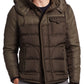 Add Brown Polyamide Men's Waterproof Jacket